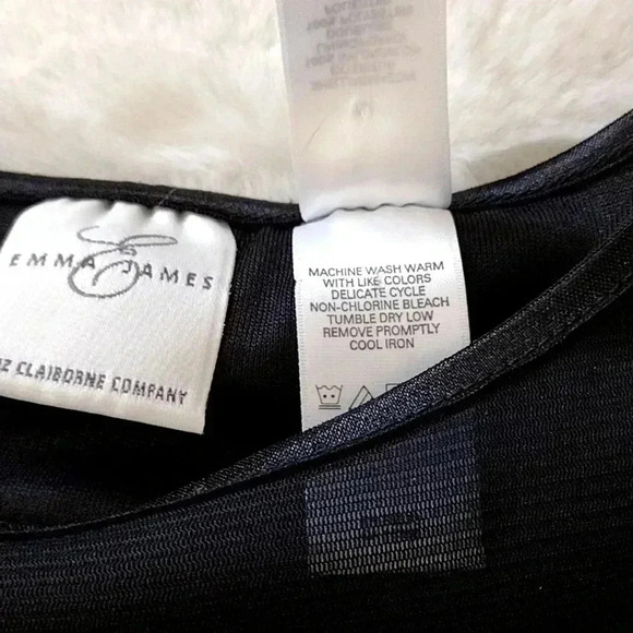 Emma James Floral Semi Sheer Black Top - Picture 9 of 11